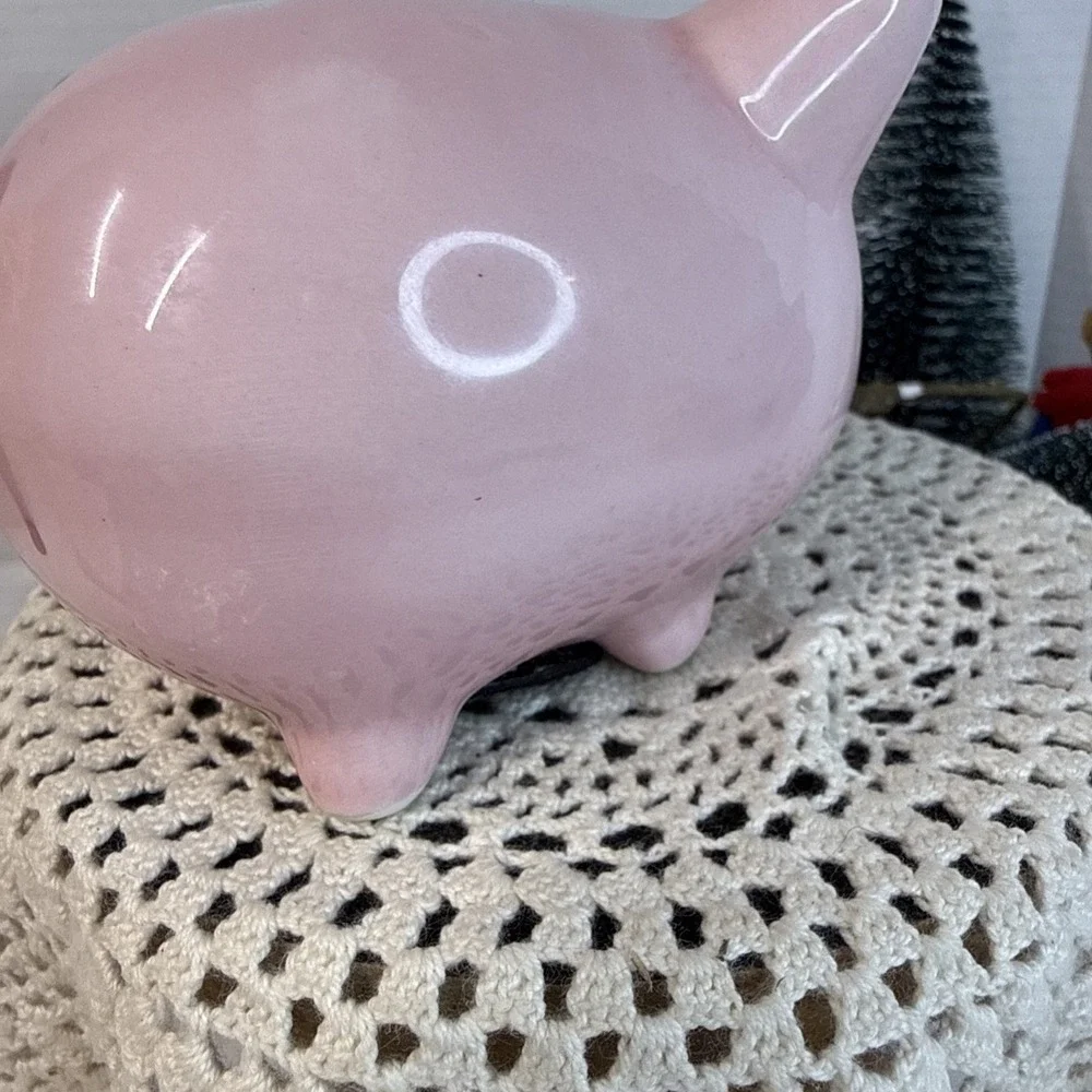 New York Vtg.Collectible Novelty Handpainted Souvenir Ceramic Pig Piggy Bank.